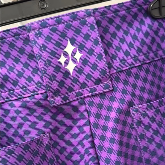 Purple and navy Checkered Golf pants - Picture 9 of 10